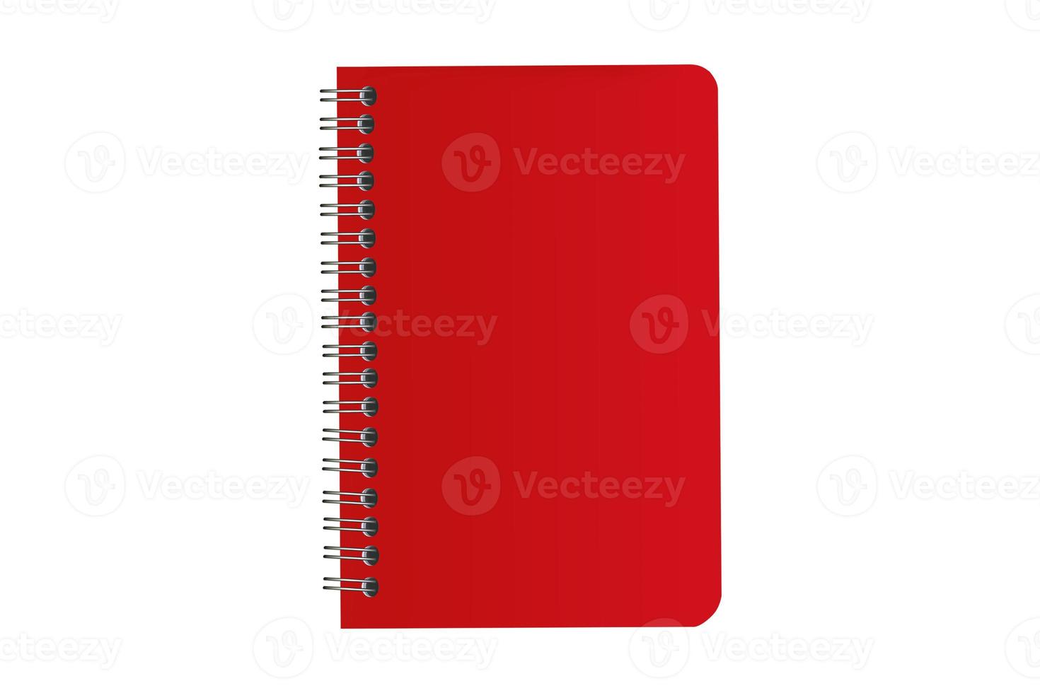 183 Red notebook isolated on a transparent background photo