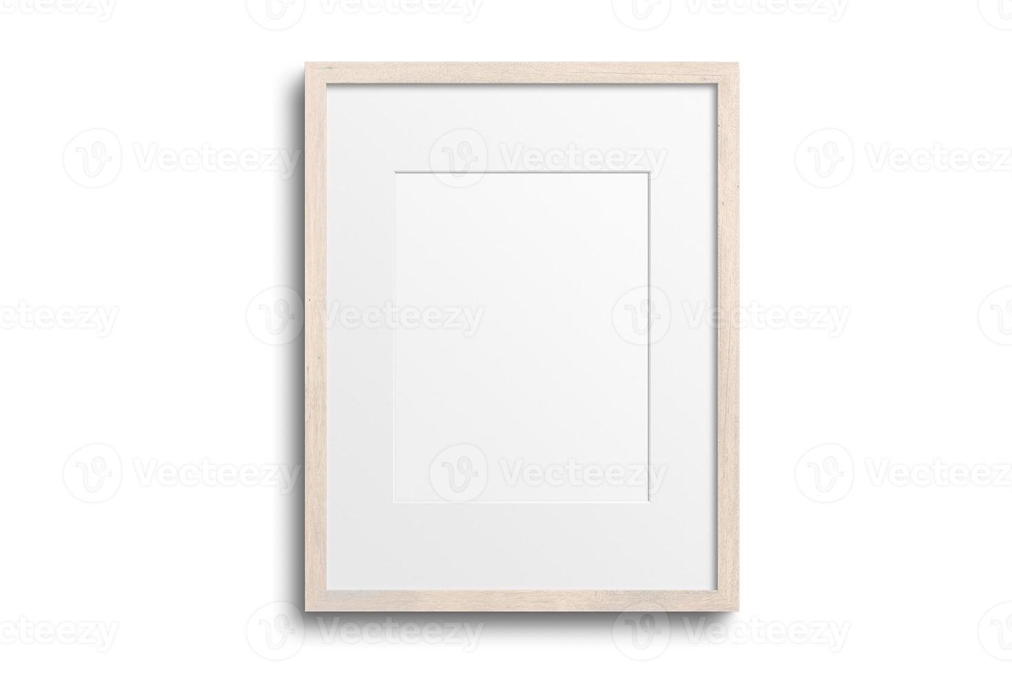 116 Beige portrait picture frame mockup isolated on a transparent background photo