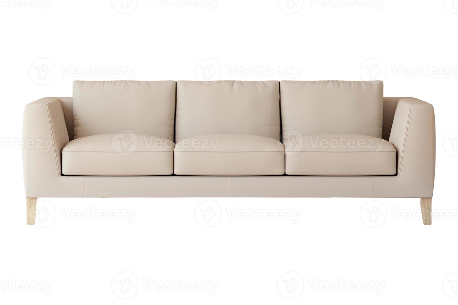 607 Beige sofa isolated on a transparent background 20137667 Stock
