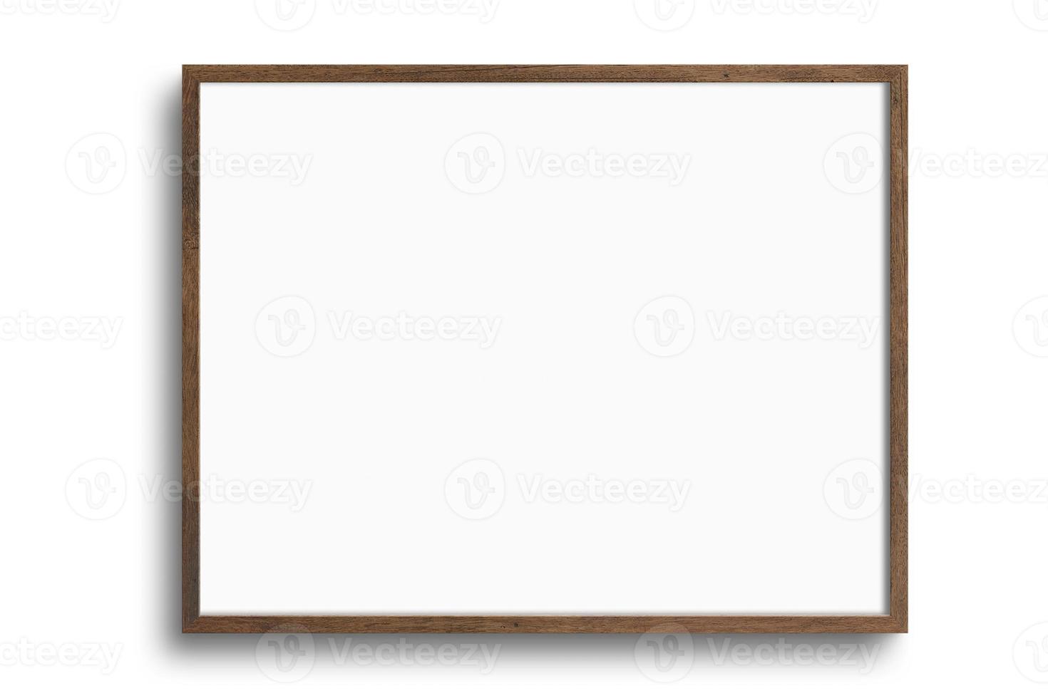 125 Brown landscape icture frame mockup isolated on a transparent background photo