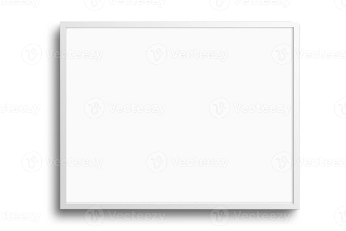 124 White landscape picture frame mockup isolated on a transparent background photo