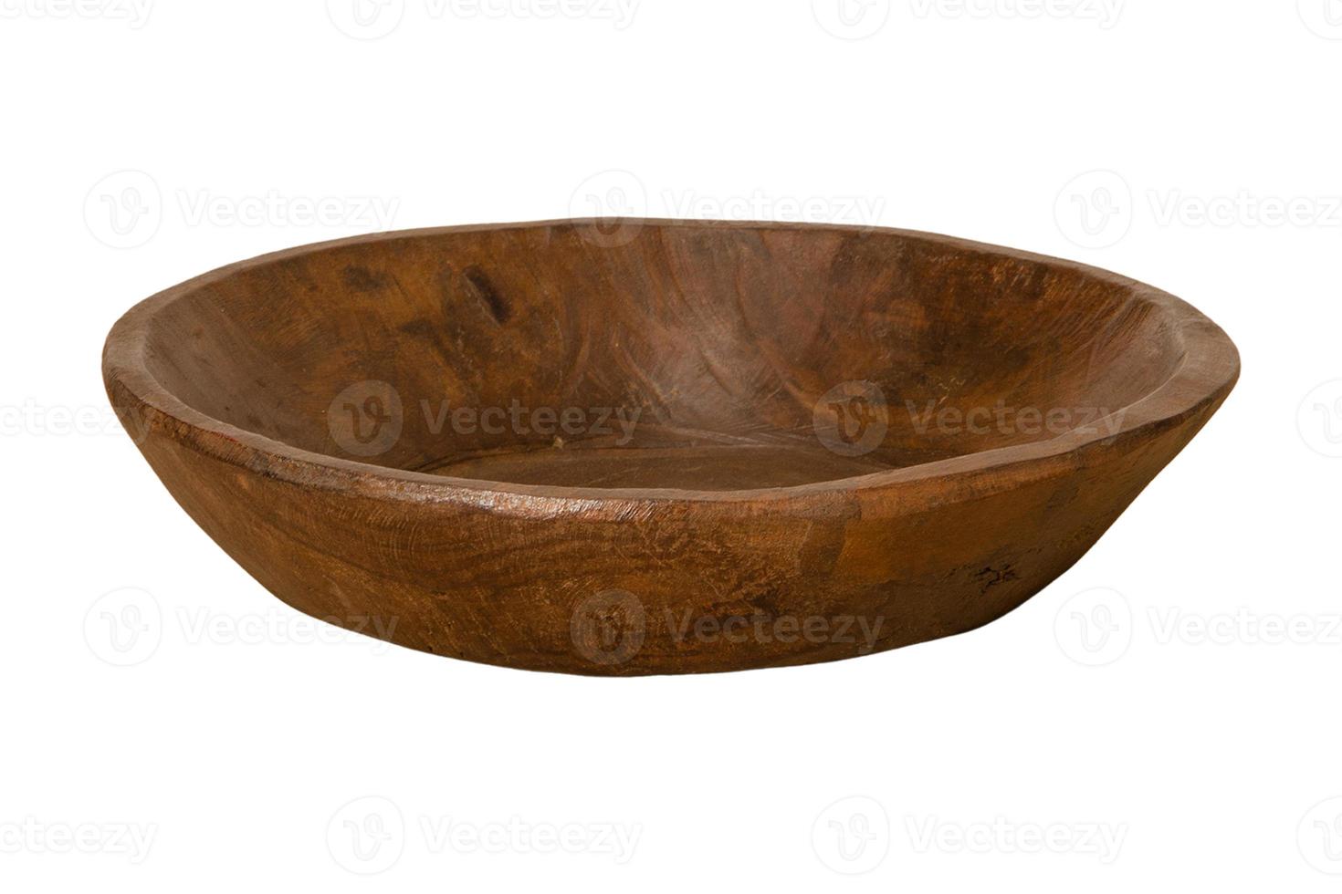 155 Wooden bowl isolated on a transparent background photo