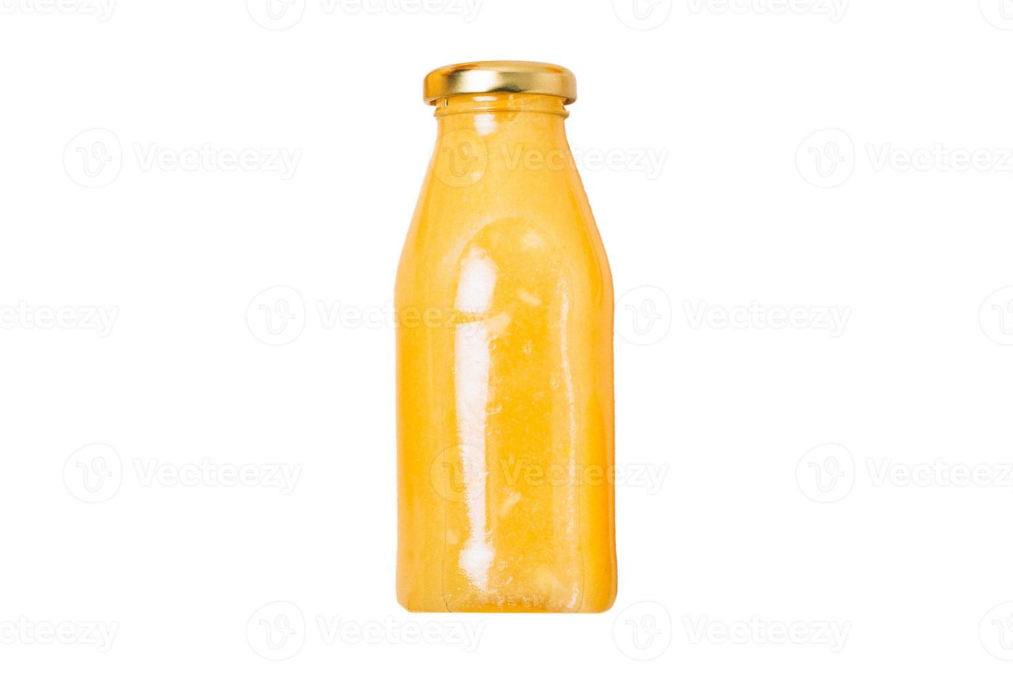 628 Yellow juice jar isolated on a transparent background photo