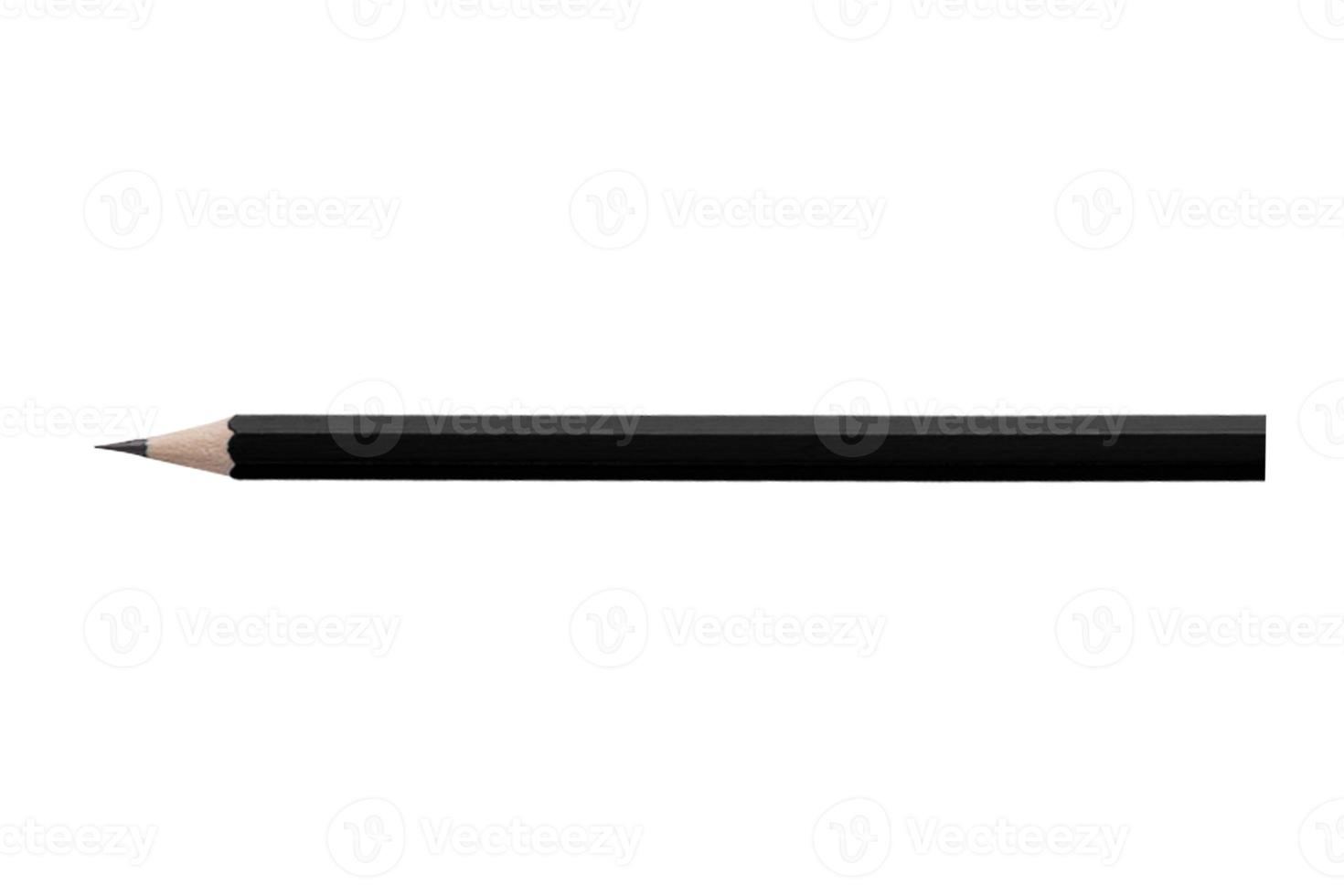 1102 Black pencil color isolated on a transparent background photo