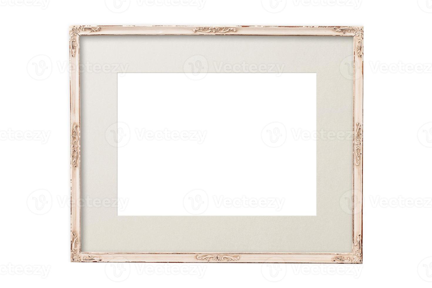 1111 Beige frame mockup isolated on a transparent background photo