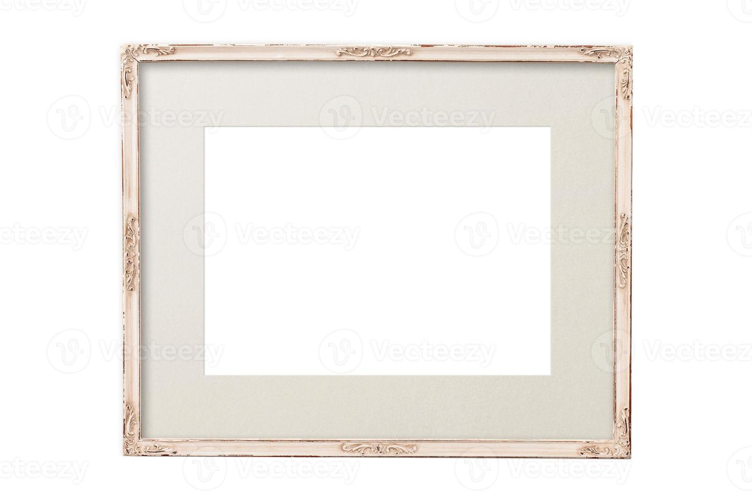 1111 Beige frame mockup isolated on a transparent background photo