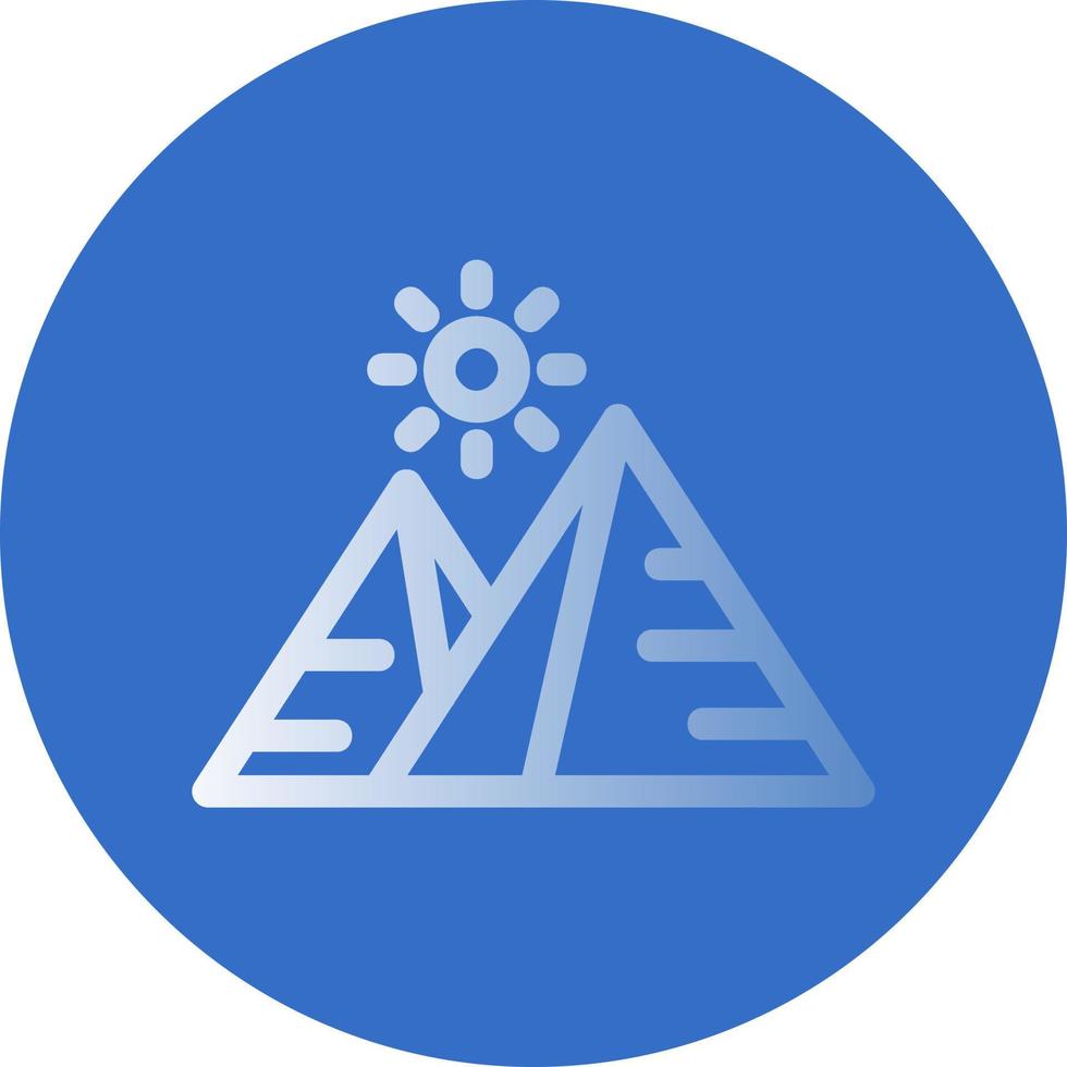 Desert Pyramids Vector Icon Design