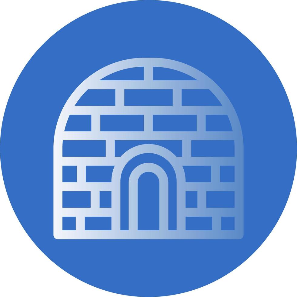 Igloo Landscape Vector Icon Design
