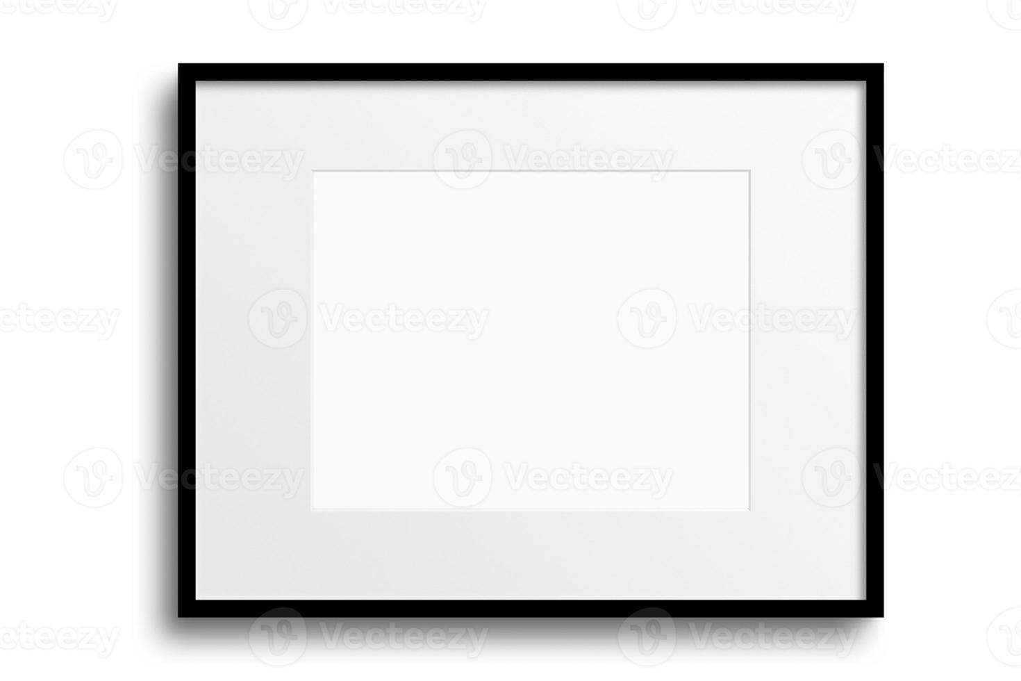 108 Black landscape picture frame mockup isolated on a transparent background photo