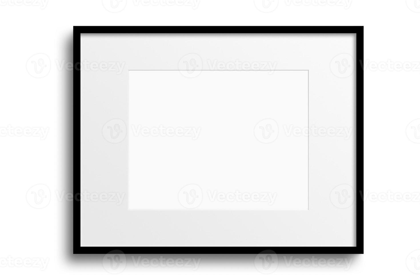 108 Black landscape picture frame mockup isolated on a transparent background photo