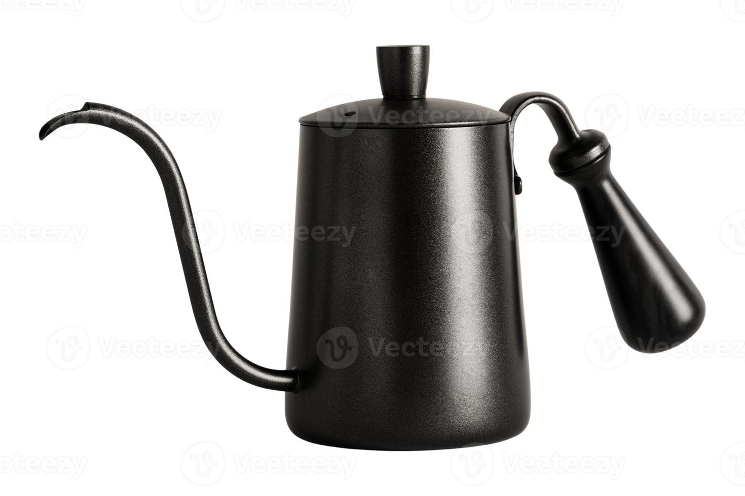 1608 Black teapot isolated on a transparent background photo