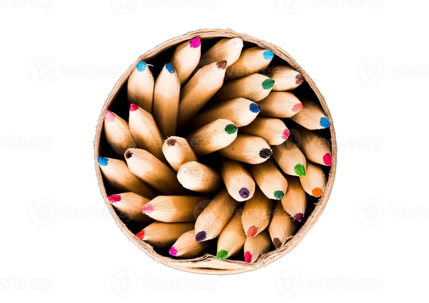 2050 Colored pencils isolated on a transparent background photo