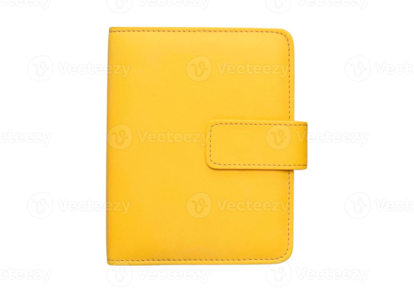 2105 Yellow notebook isolated on a transparent background photo