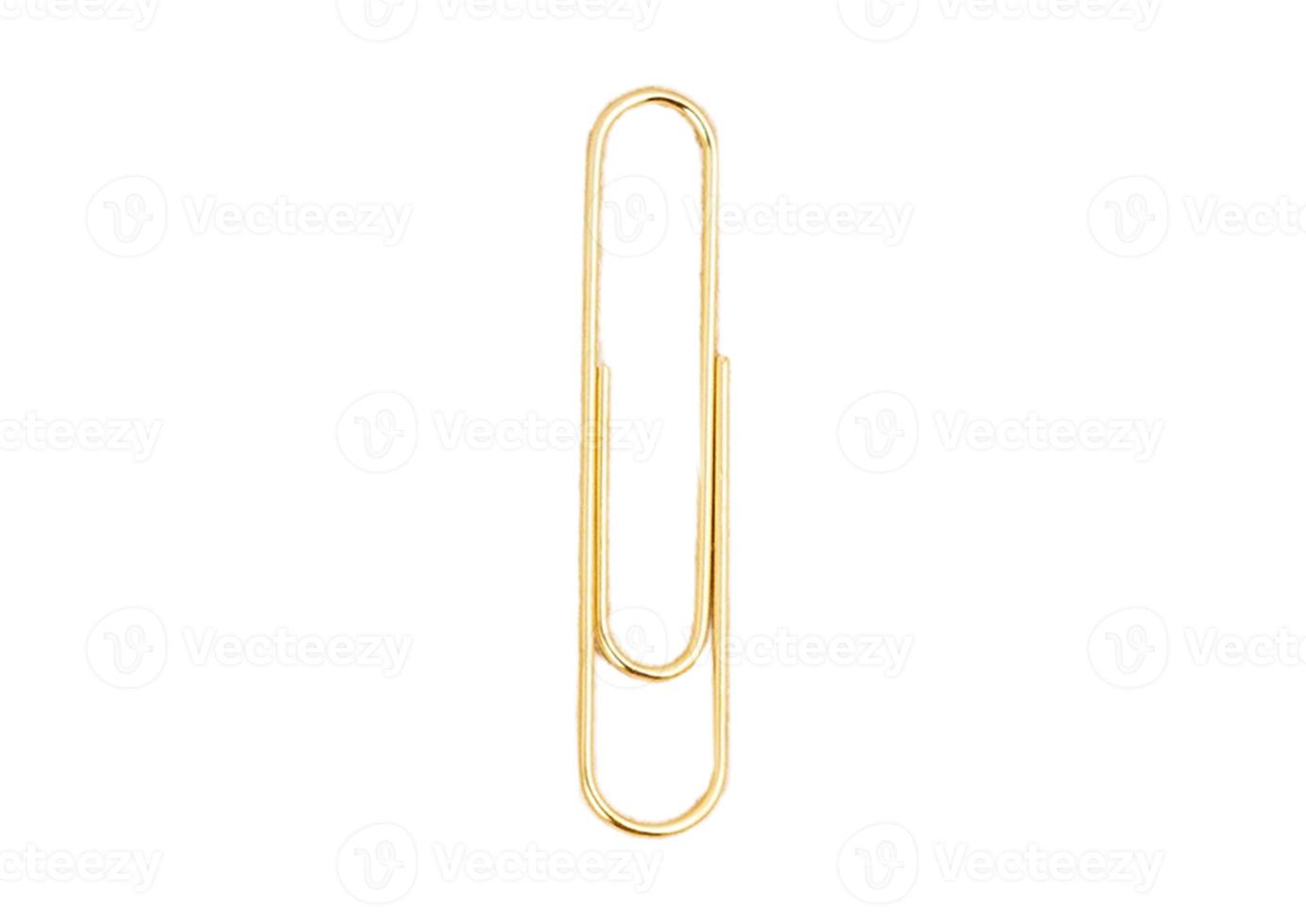 2303 Golden clips isolated on a transparent background photo