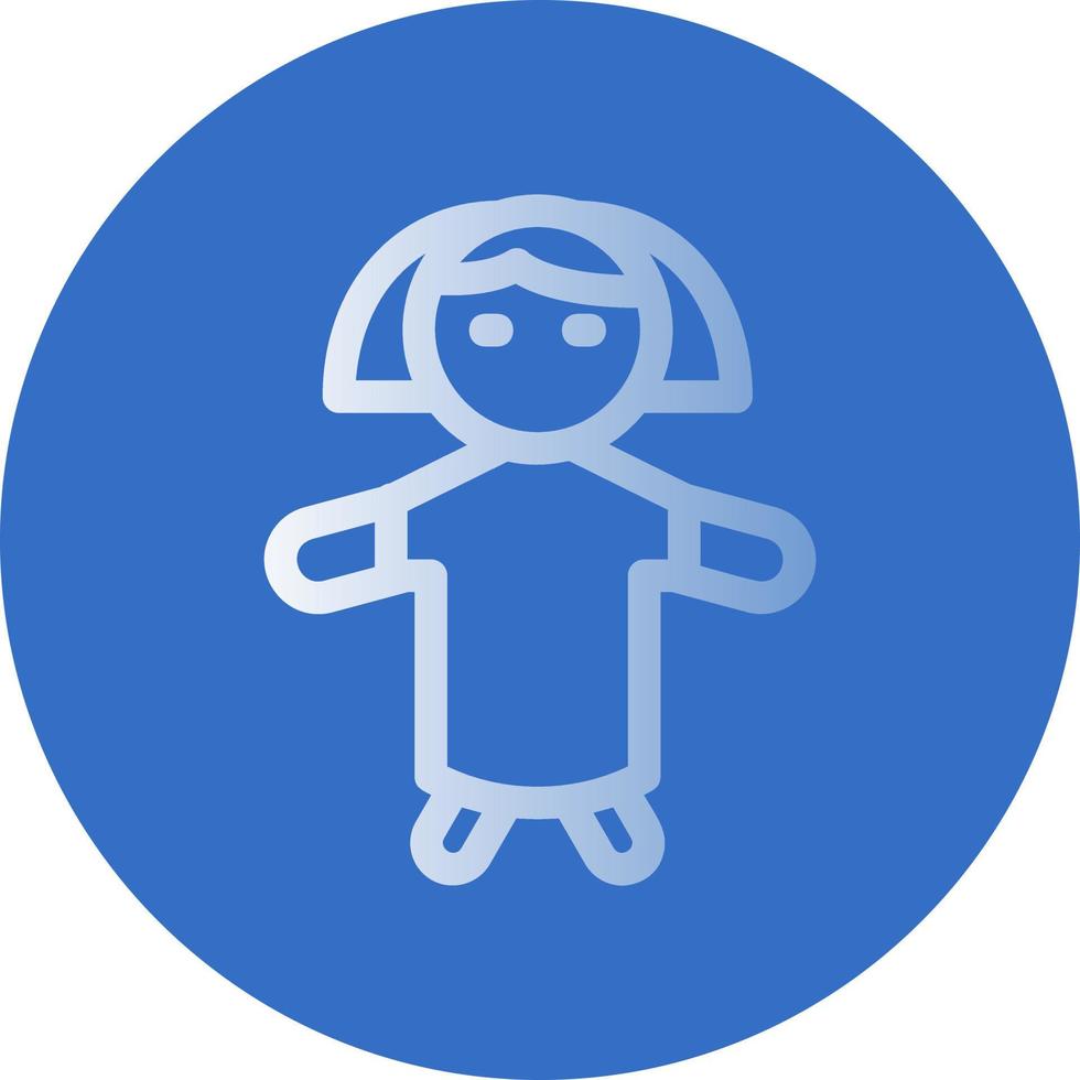 diseño de icono de vector de muñeca