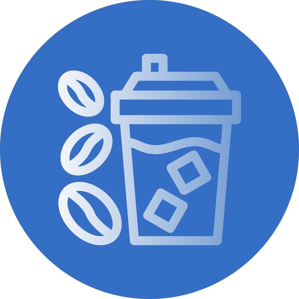 Iced Coffee Vector Icon Design