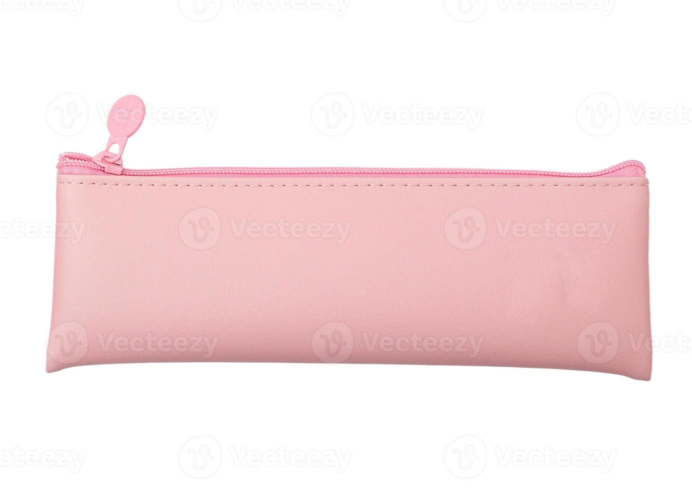 2438 Pink pencil case isolated on a transparent background photo