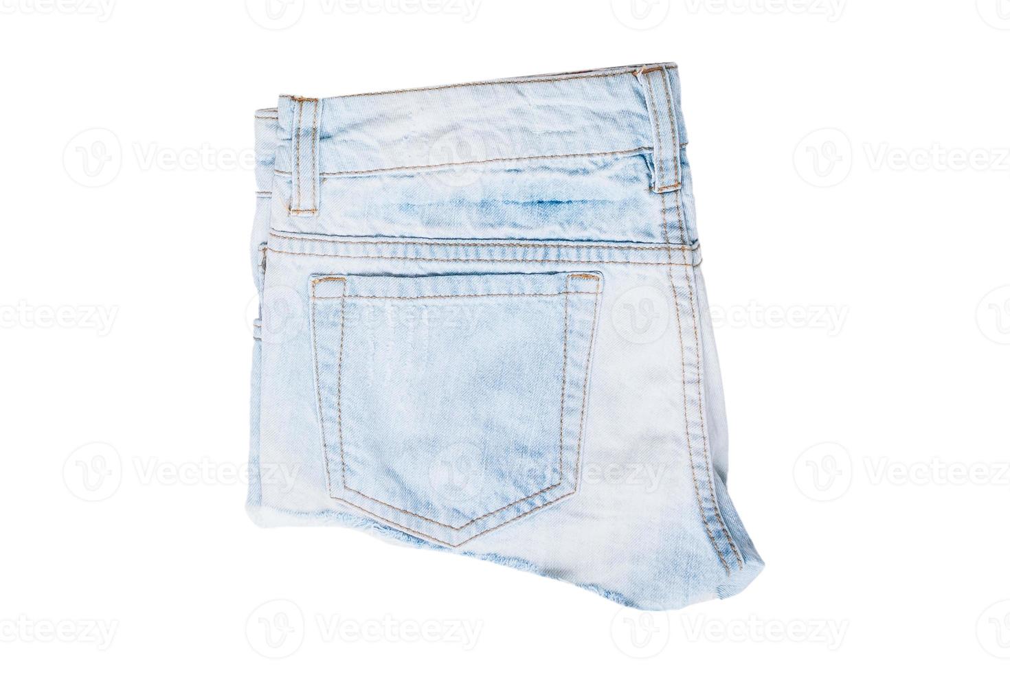 2418 azul mezclilla pantalones cortos aislado en un transparente antecedentes foto