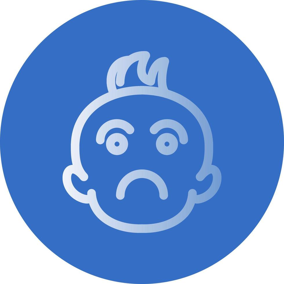 Sad Baby Vector Icon Design