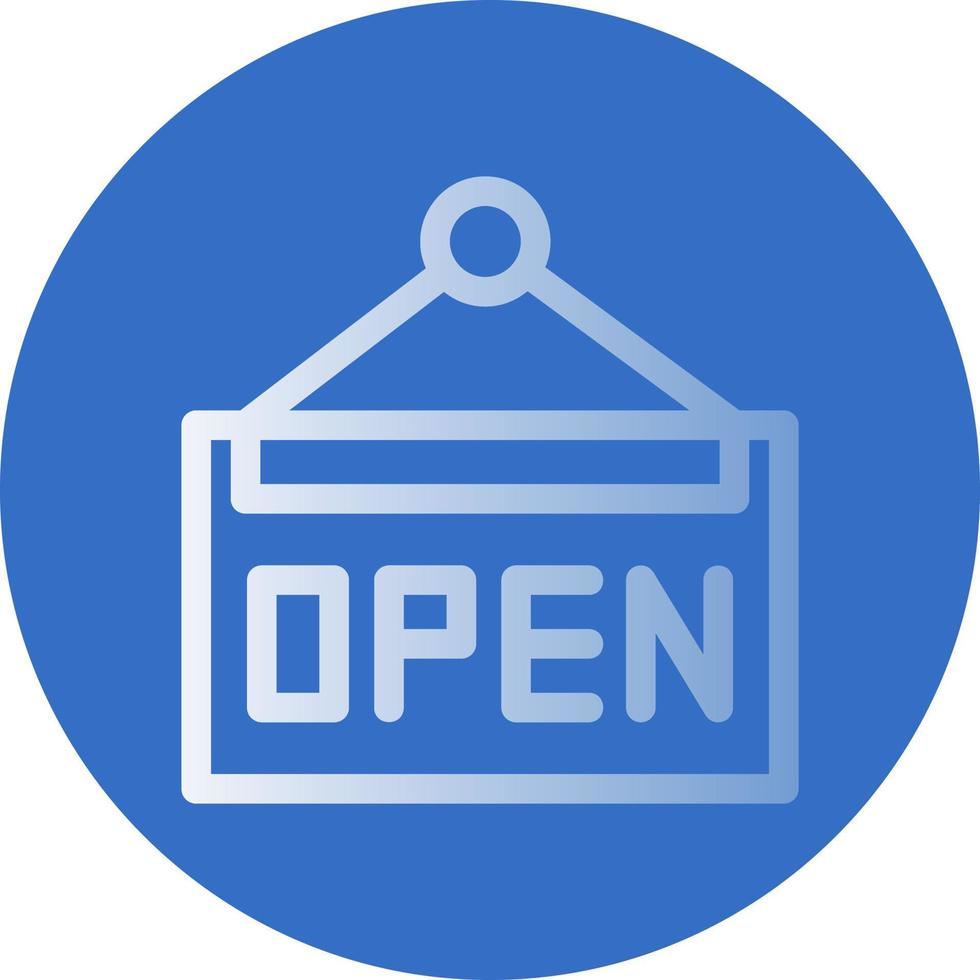 Cafe Open Sign Vector Icon Design