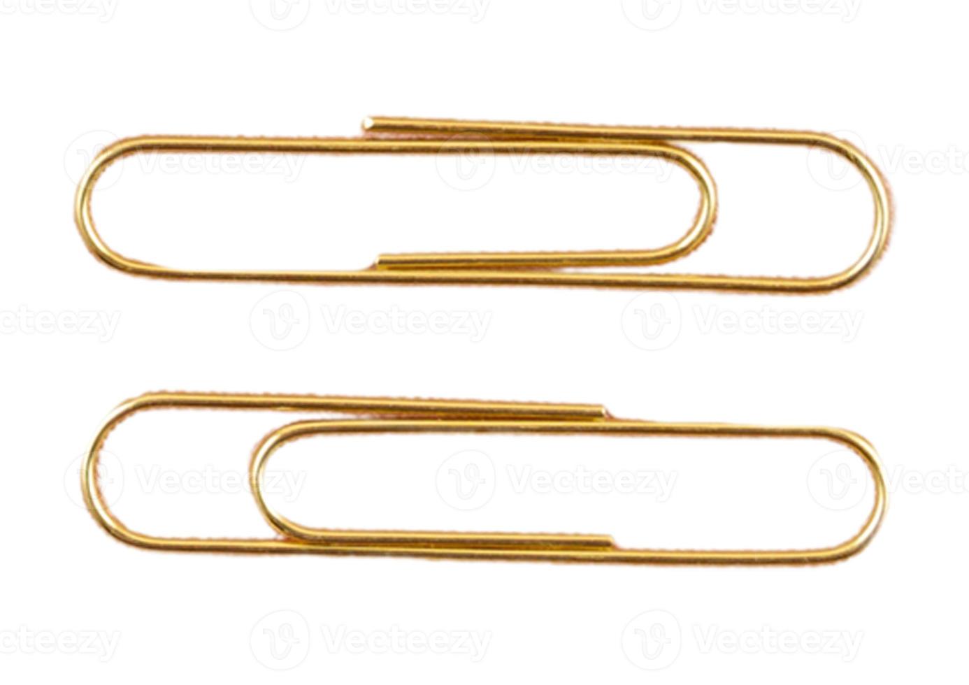 2314 Golden clips isolated on a transparent background photo