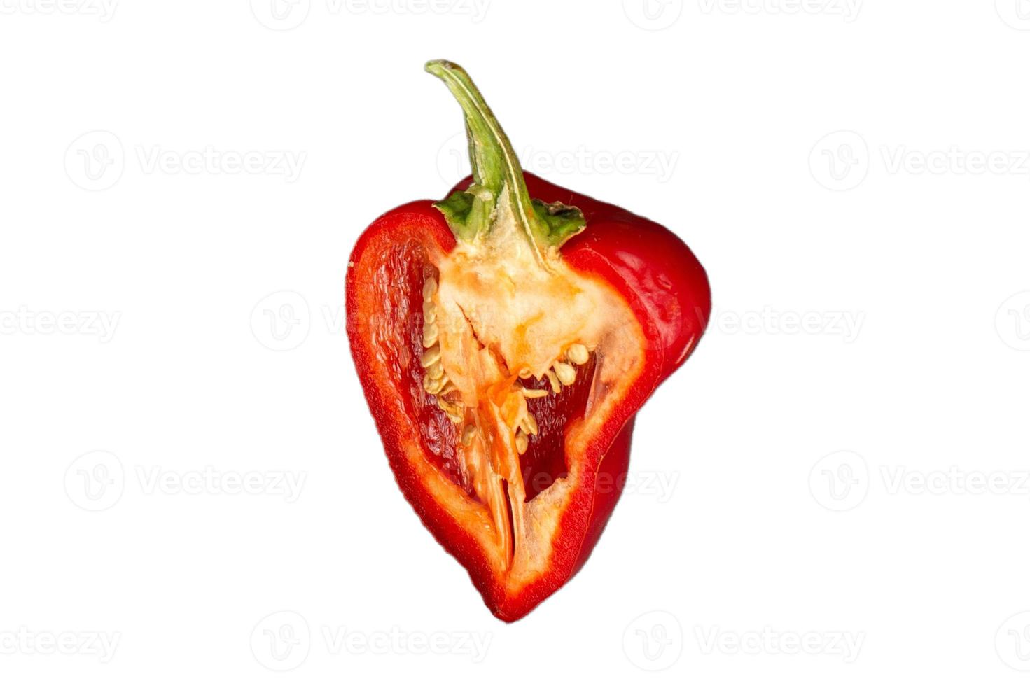 3214 Red paprika isolated on a transparent background photo