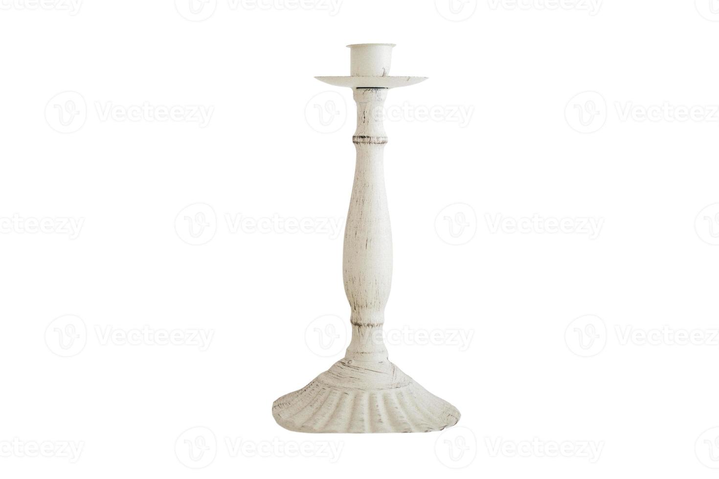 1132 White candle holder isolated on a transparent background photo