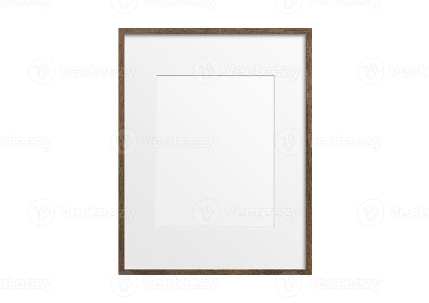 1417 Brown portrait picture mockup isolated on a transparent background photo