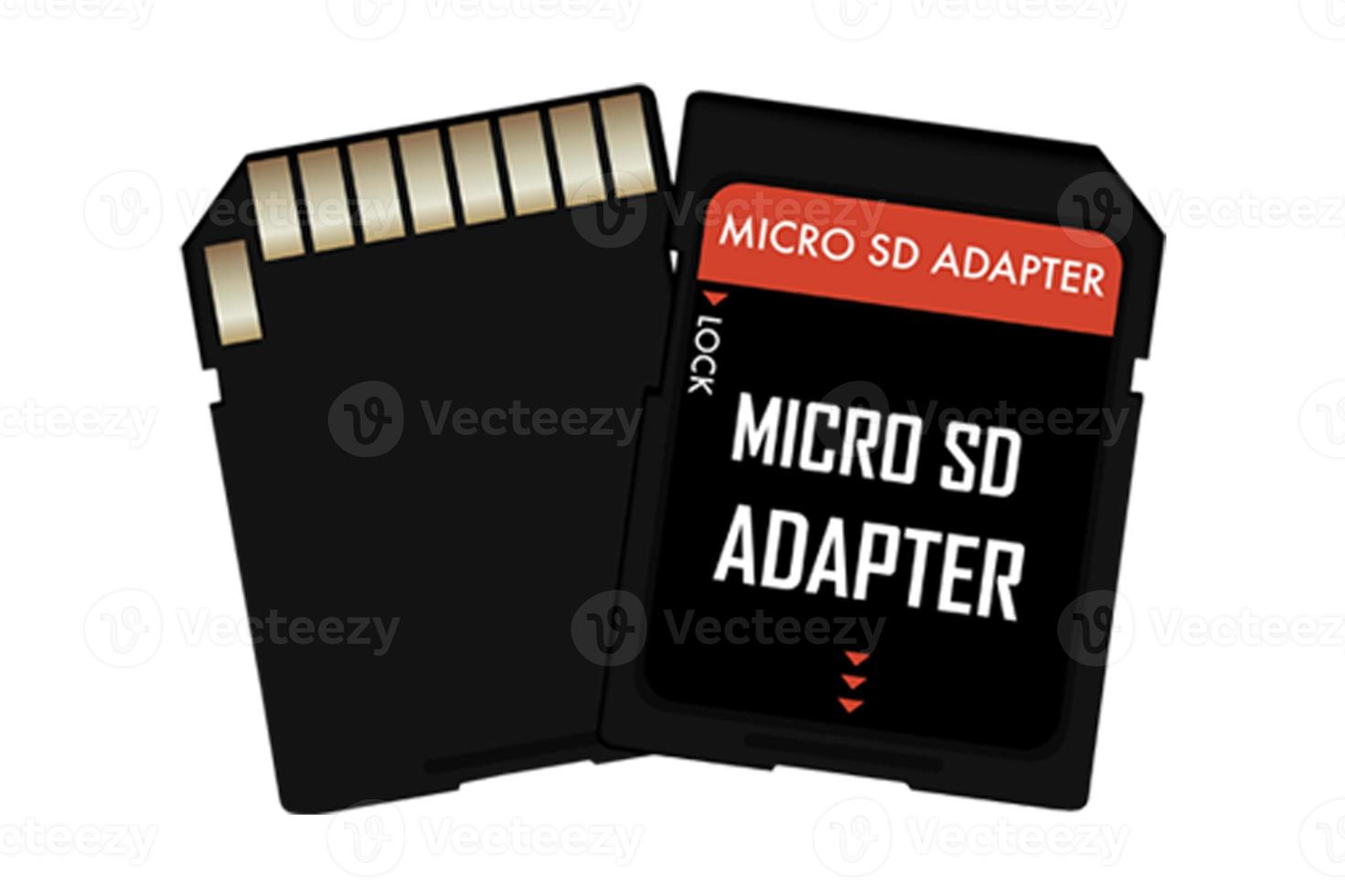 3667 Camera micro sd adapter isolated on a transparent background photo