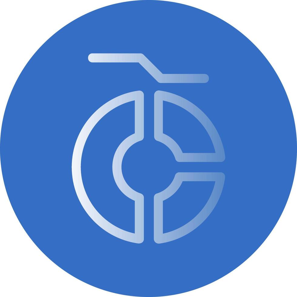 Marked Donut Chart Vector Icon Design