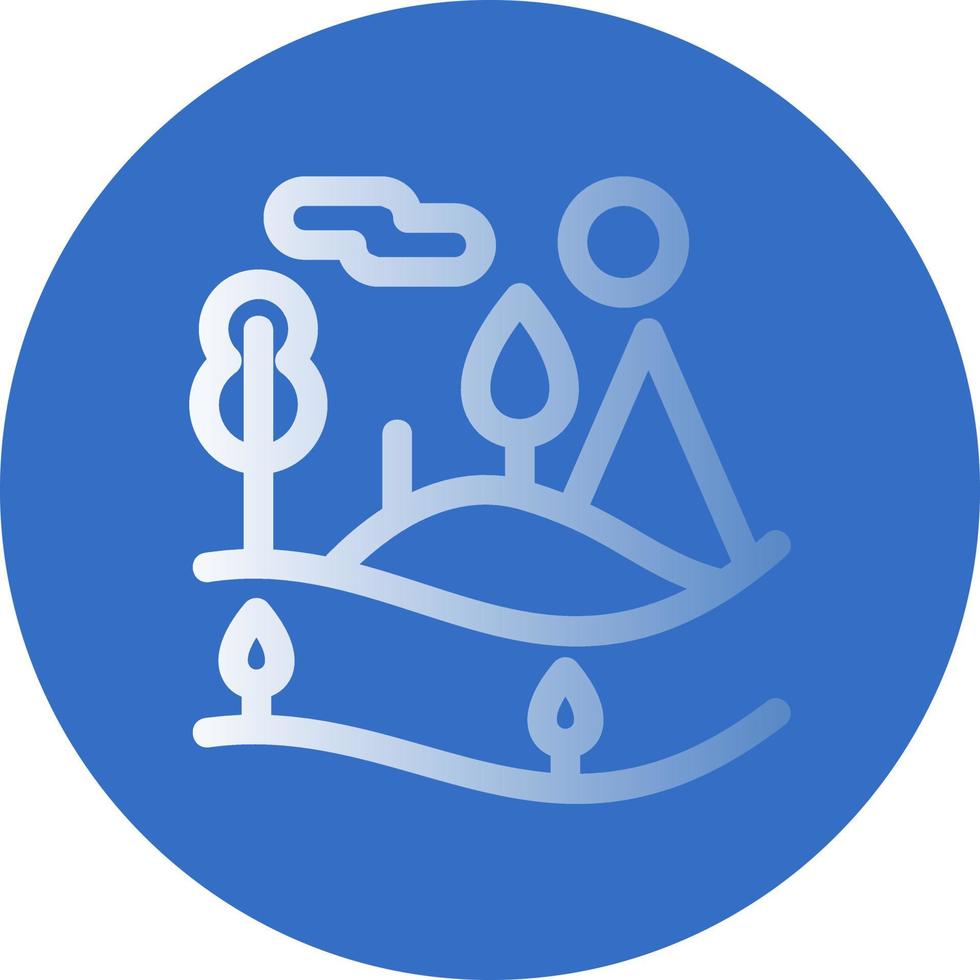 Forest Landscape Vector Icon Design