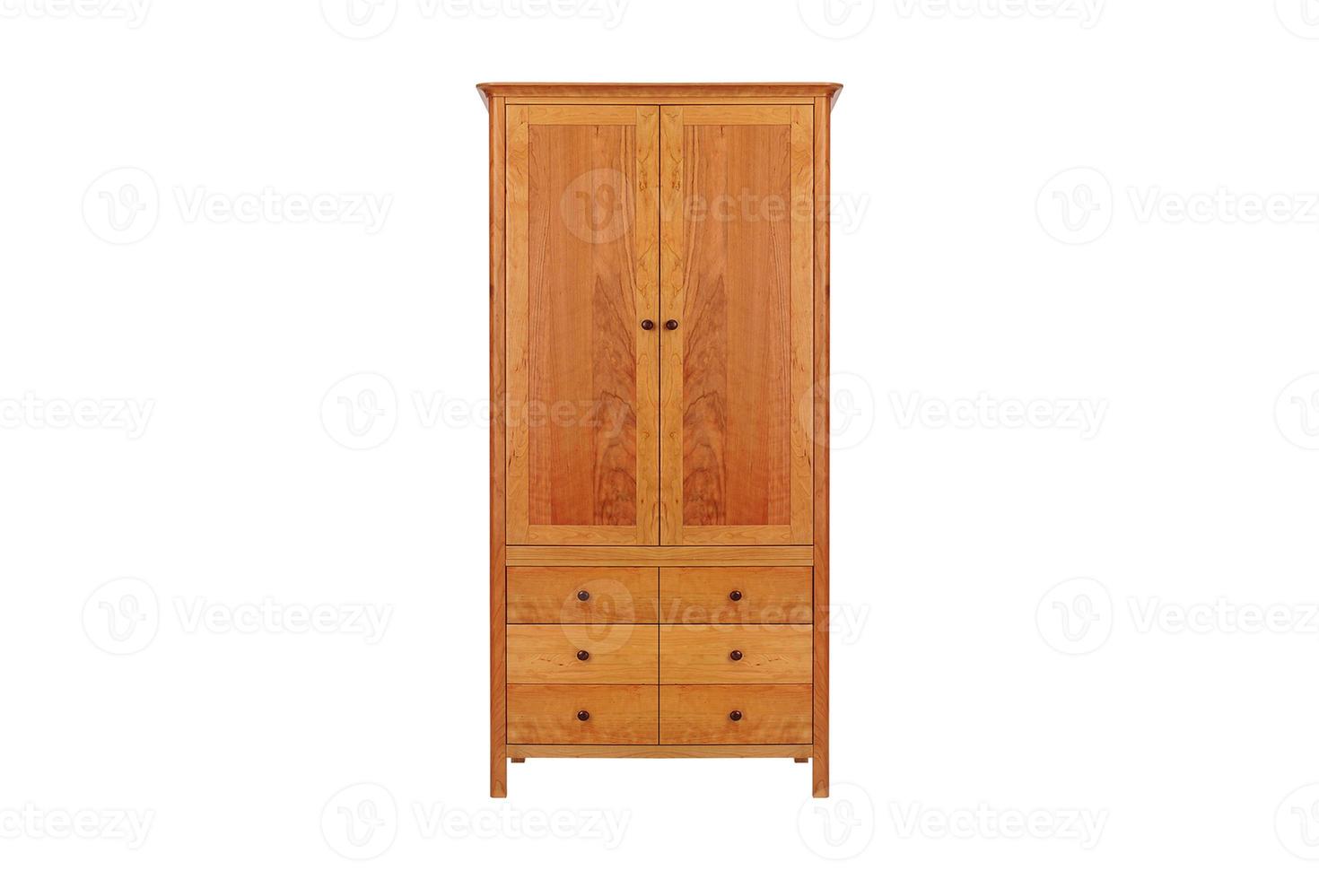 415 Wooden storage cabinet isolated on a transparent background photo