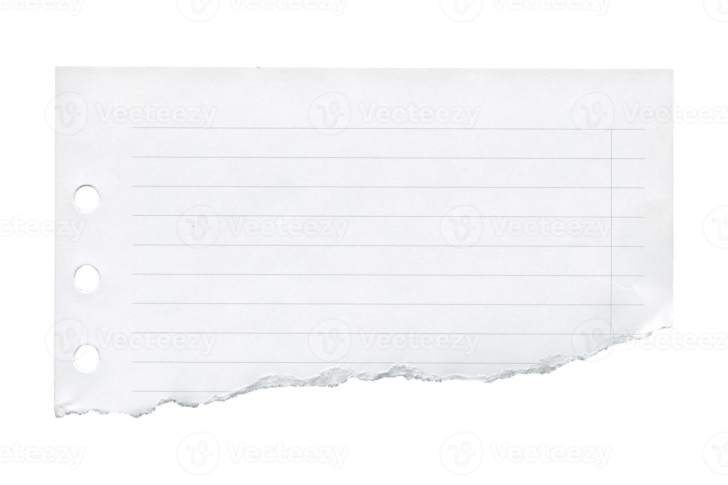3513 White torn paper isolated on a transparent background photo