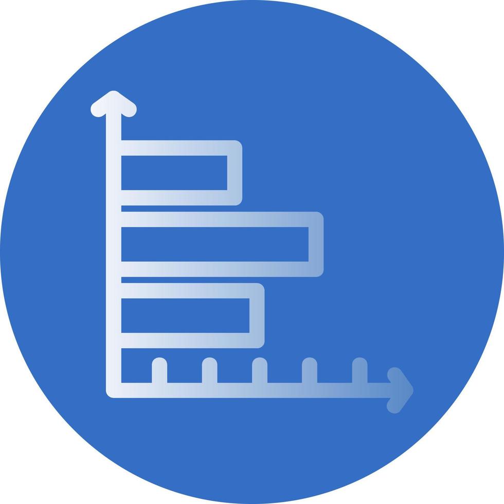 Horizontal Bar Chart Vector Icon Design