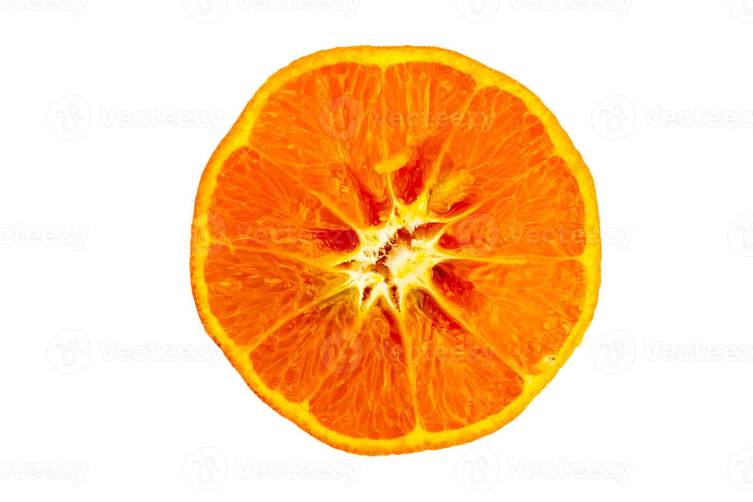 1308 naranja Fruta rebanada aislado en un transparente antecedentes foto