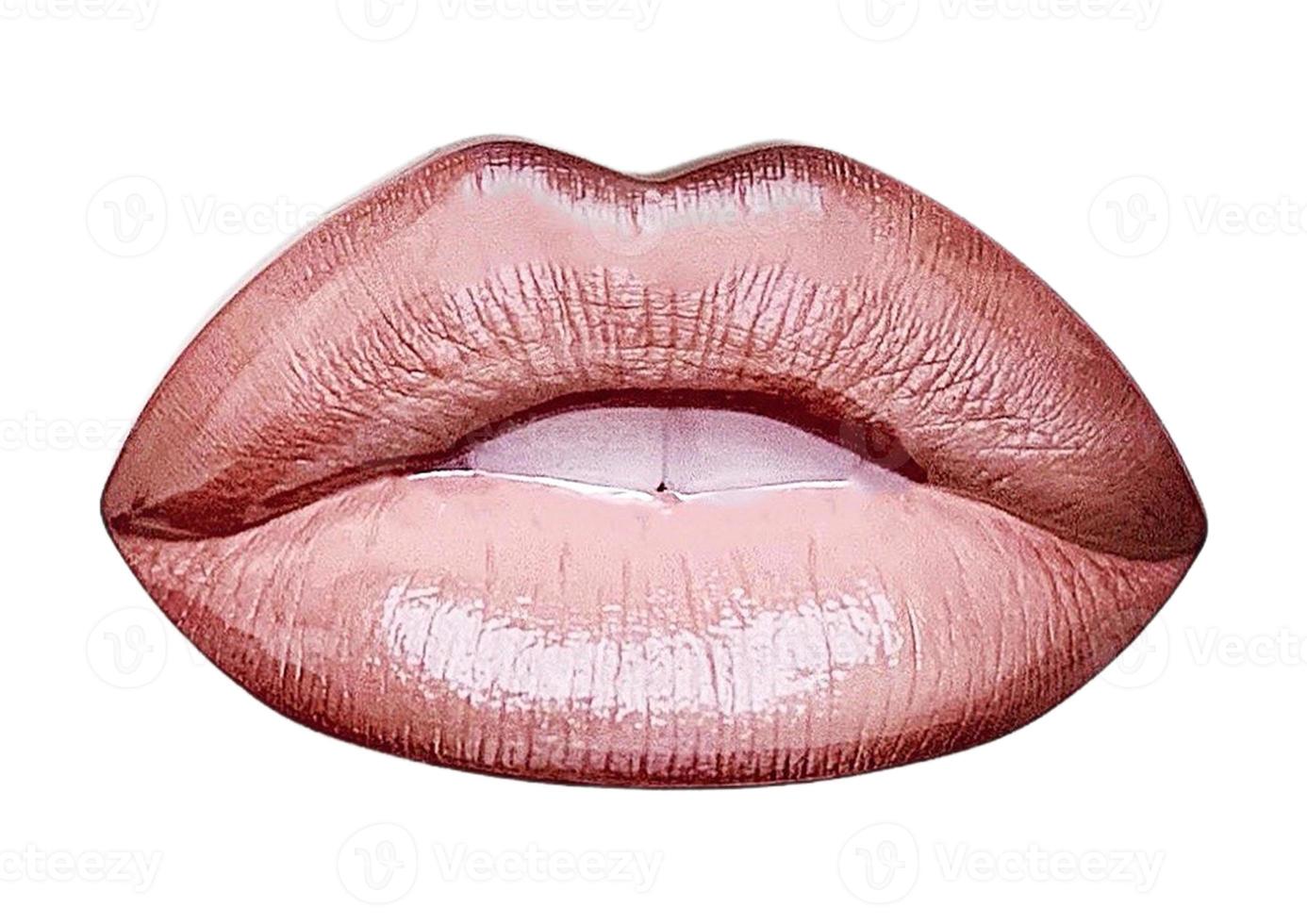 2685 Decoration sculpture lips isolated on a transparent background photo