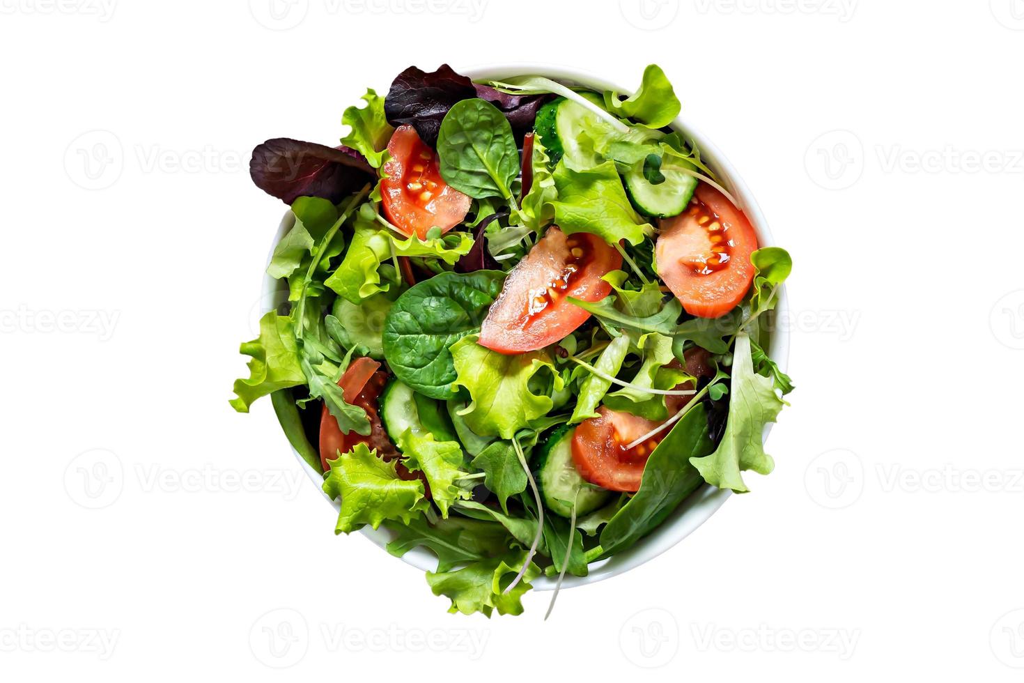 3738 Salad Isolated on white photo