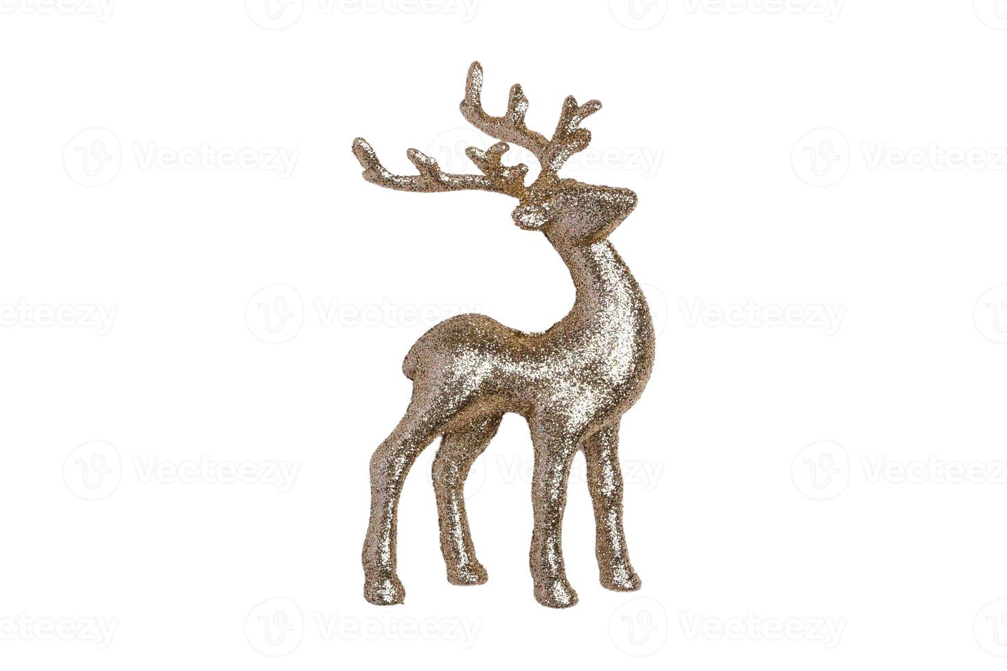 4175 Gold reindeer isolated on a transparent background photo