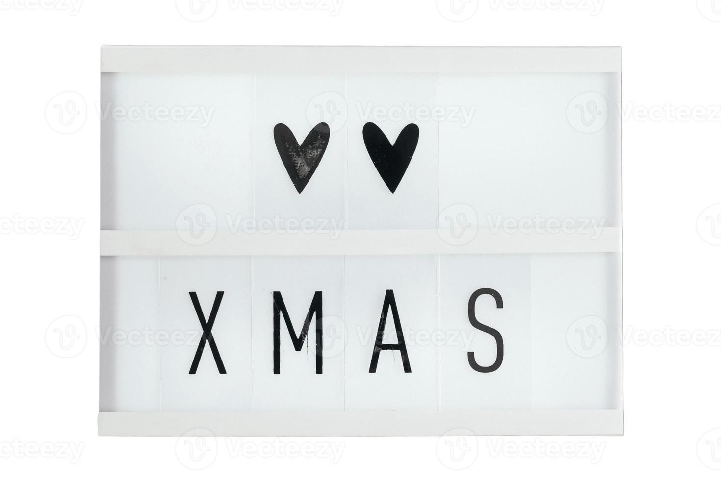 4149 White christmas sign isolated on a transparent background photo