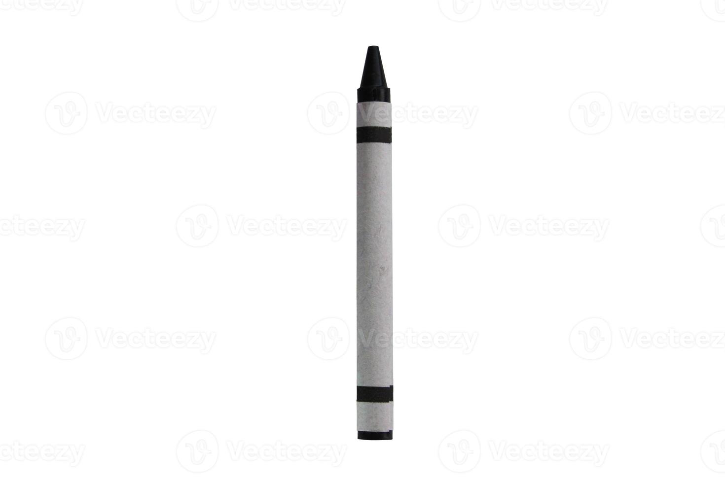 4378 Black crayon isolated on a transparent background photo