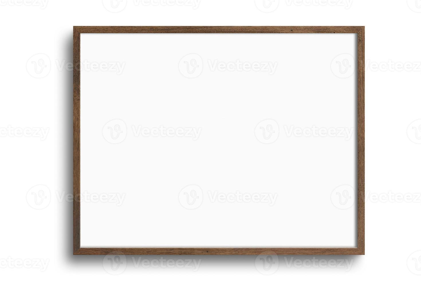 125 Brown landscape icture frame mockup isolated on a transparent background photo