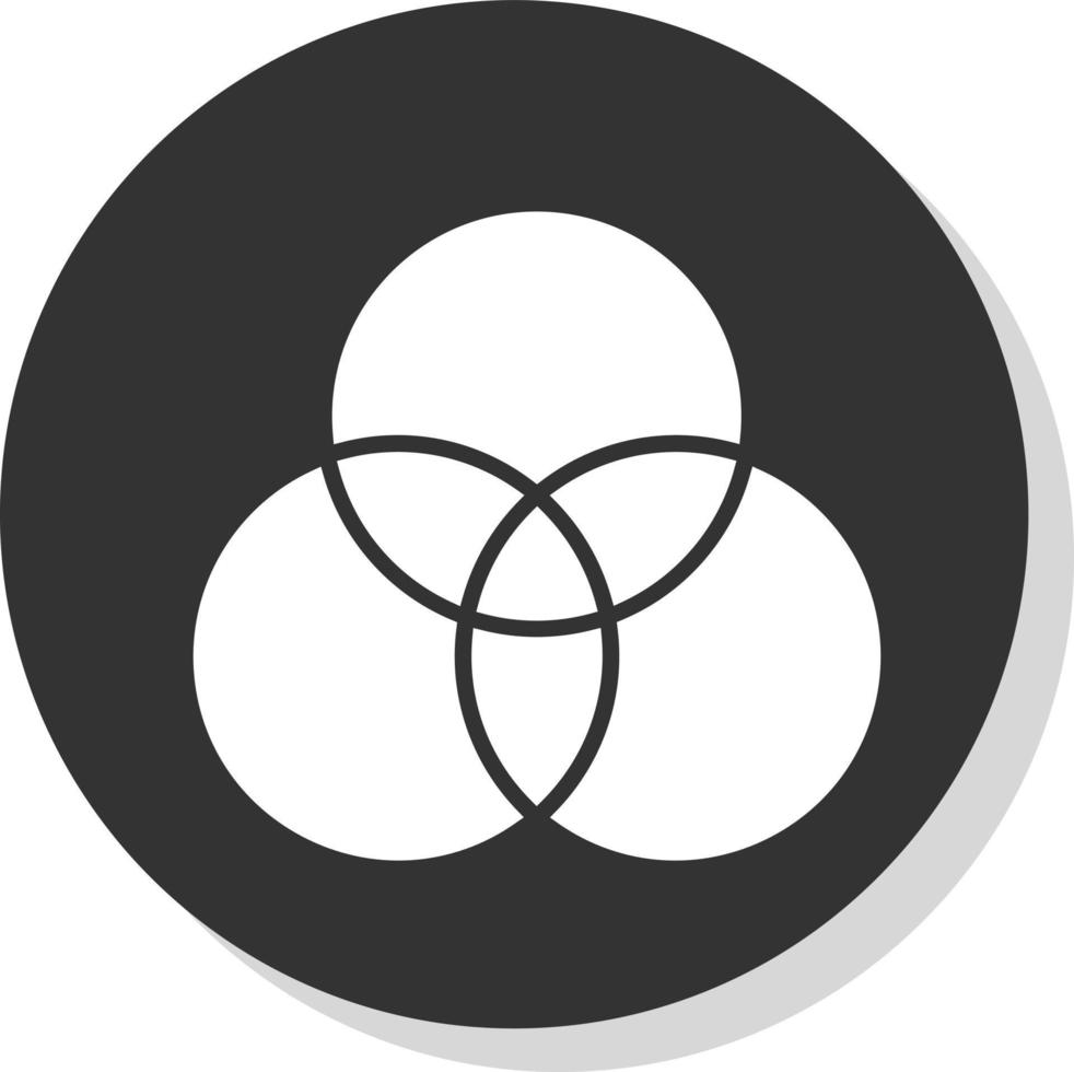 Venn Diagram Vector Icon Design