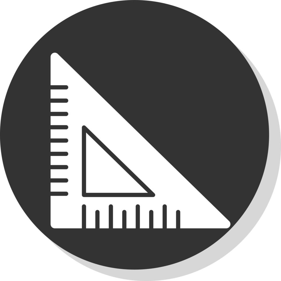 Triangular Ruler Vector Icon Design