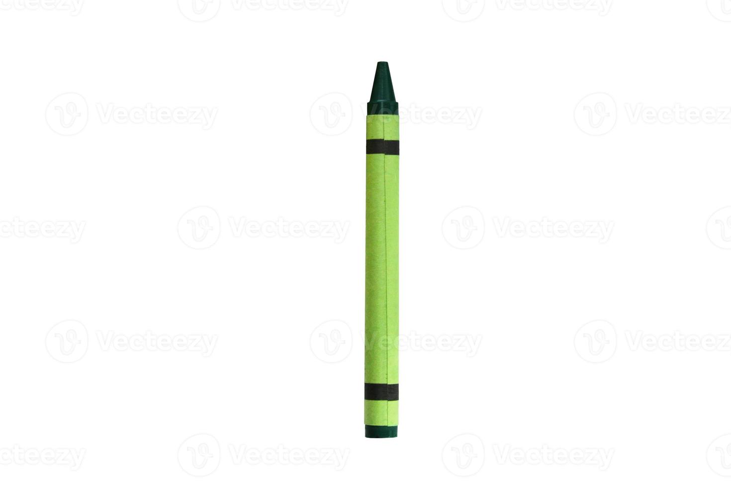 4168 Green crayon isolated on a transparent background photo