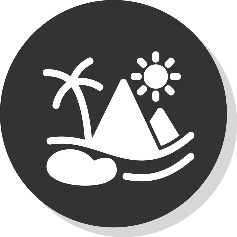 Desert Oasis Vector Icon Design