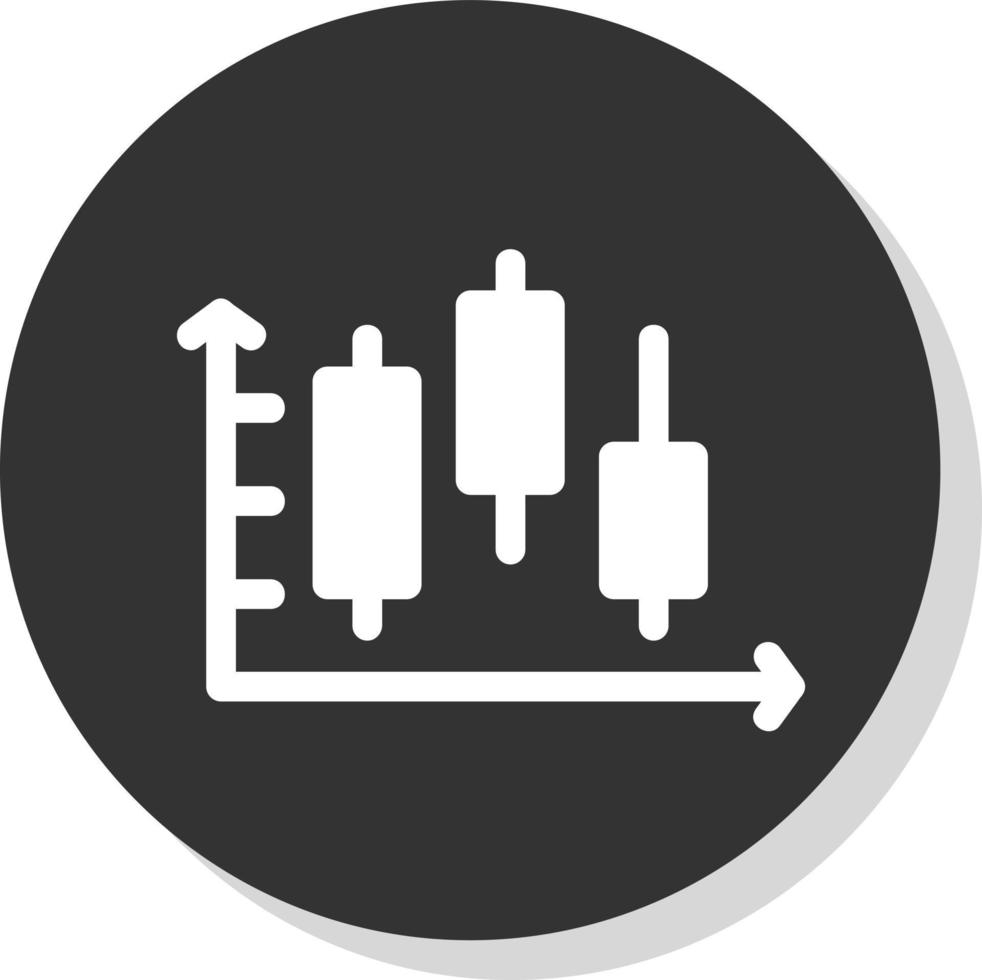 Candlestick Chart Vector Icon Design