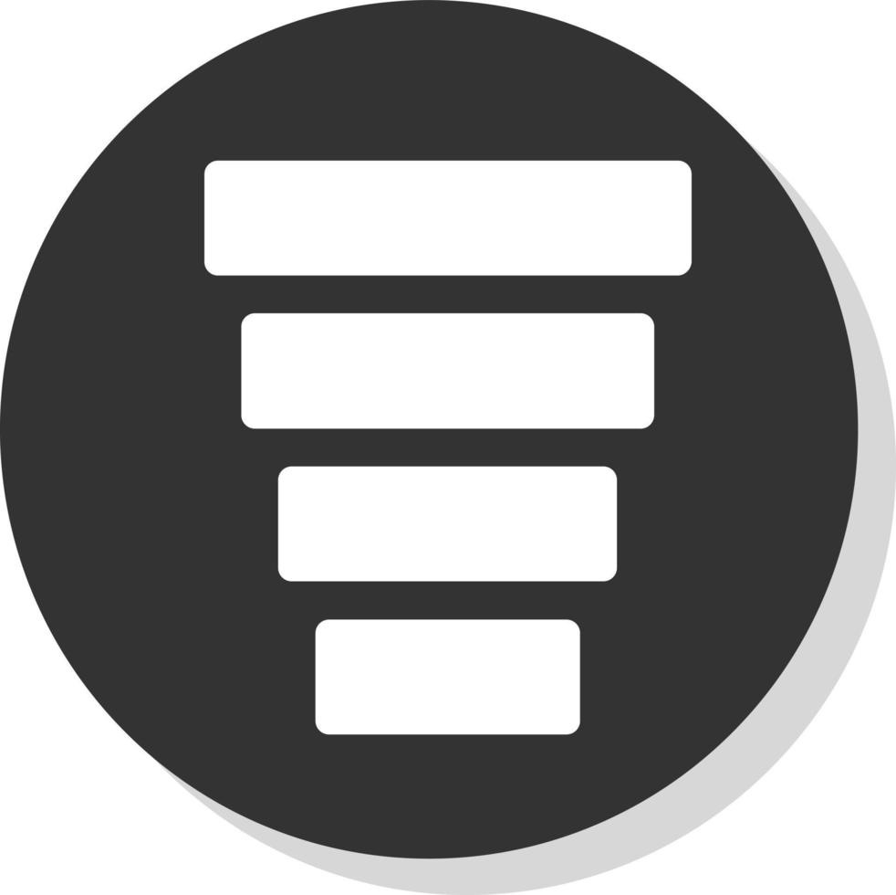 Funnel Chart Vector Icon Design