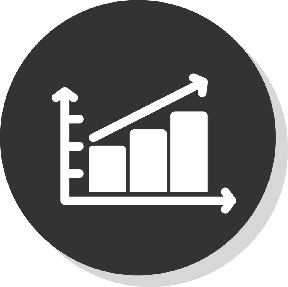 Escalating Bar Graph Vector Icon Design