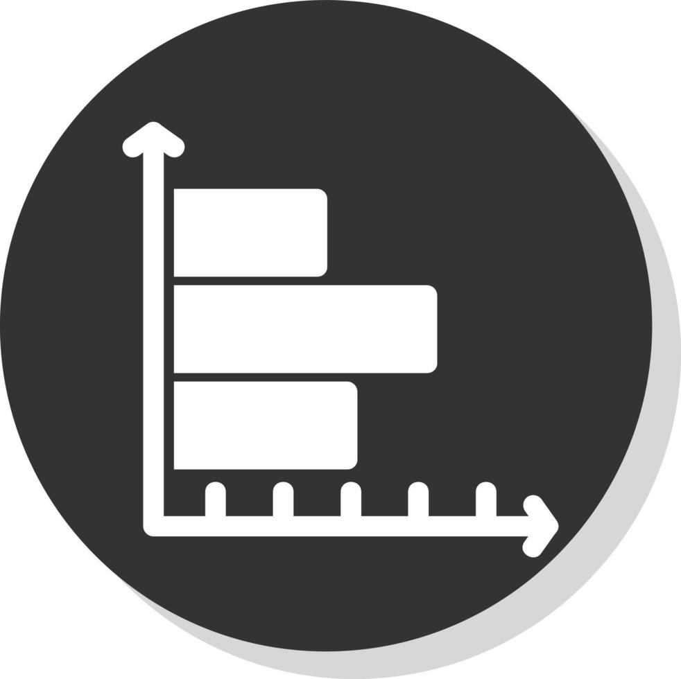 Horizontal Bar Chart Vector Icon Design