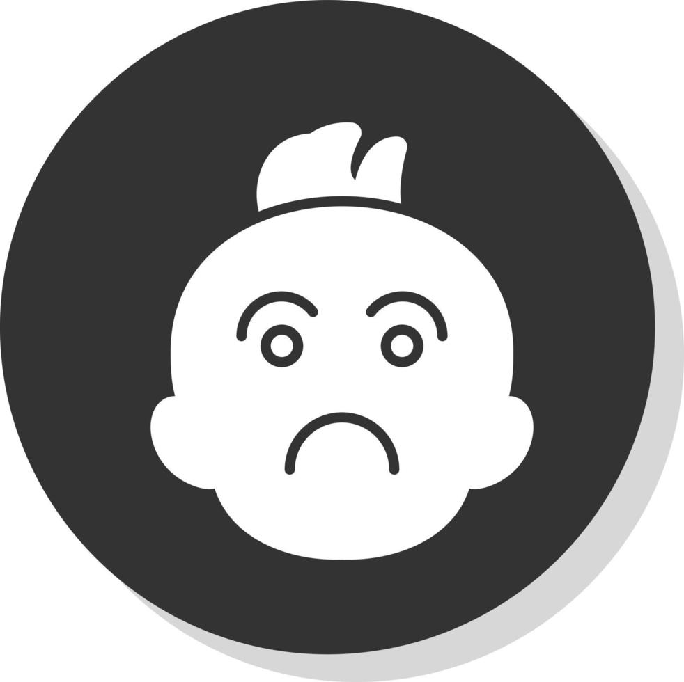 triste bebé vector icono diseño